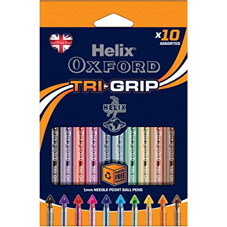 Tripgrip Pen pack of 10 Assorted Helix 224817/224811